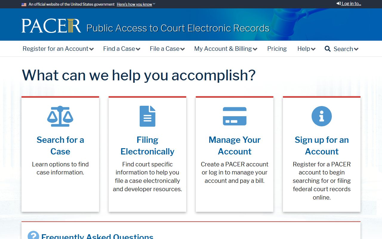 Garrard County court dockets PACER federal case access