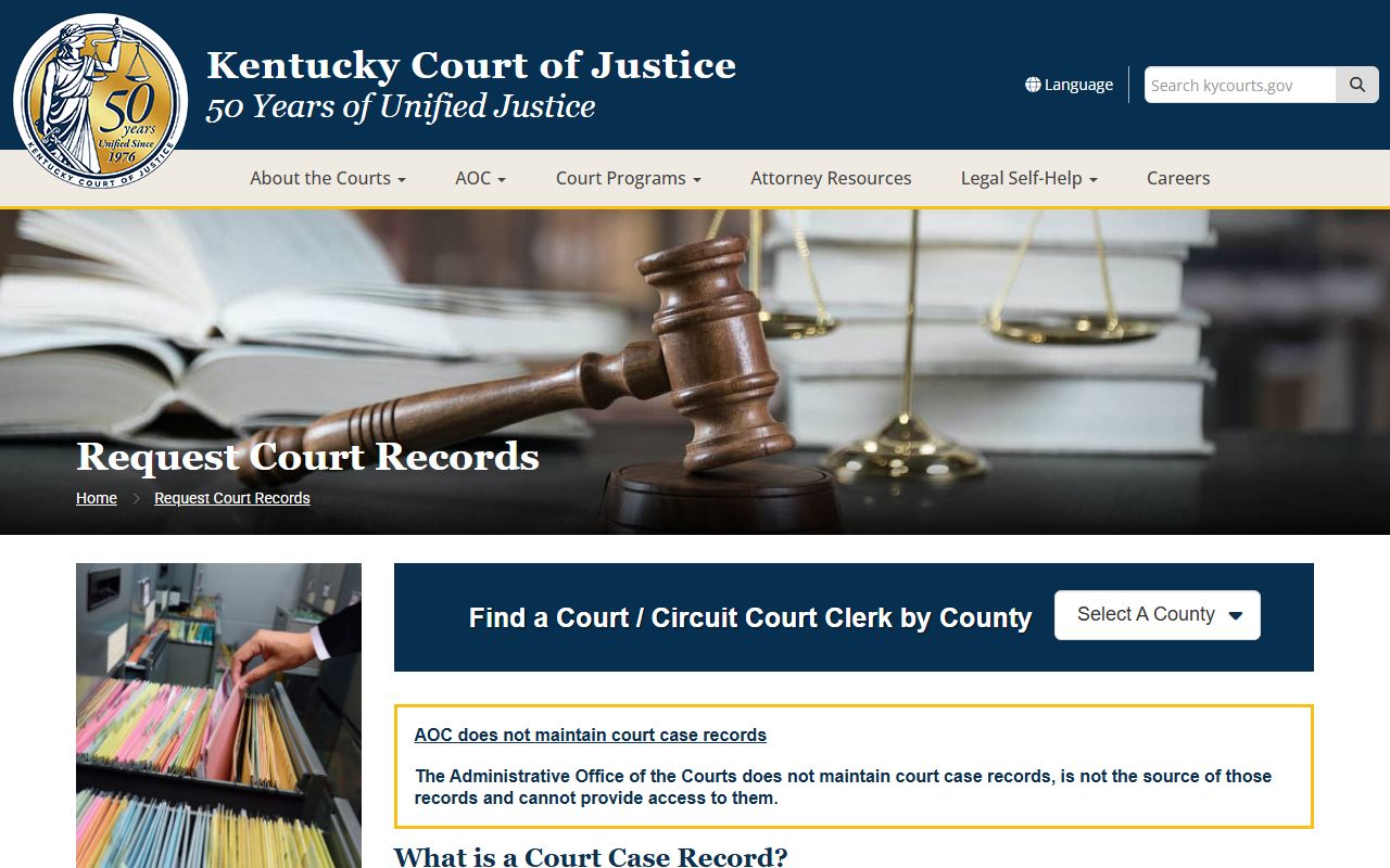 Garrard County court records state request instructions
