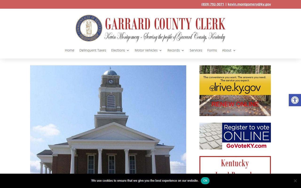 Garrard County marriage records County Clerk website
